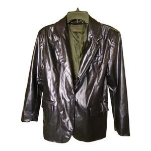 Blank NYC Women's Size XS Billboard Blazer Purple Leather Jacket Pockets NWT